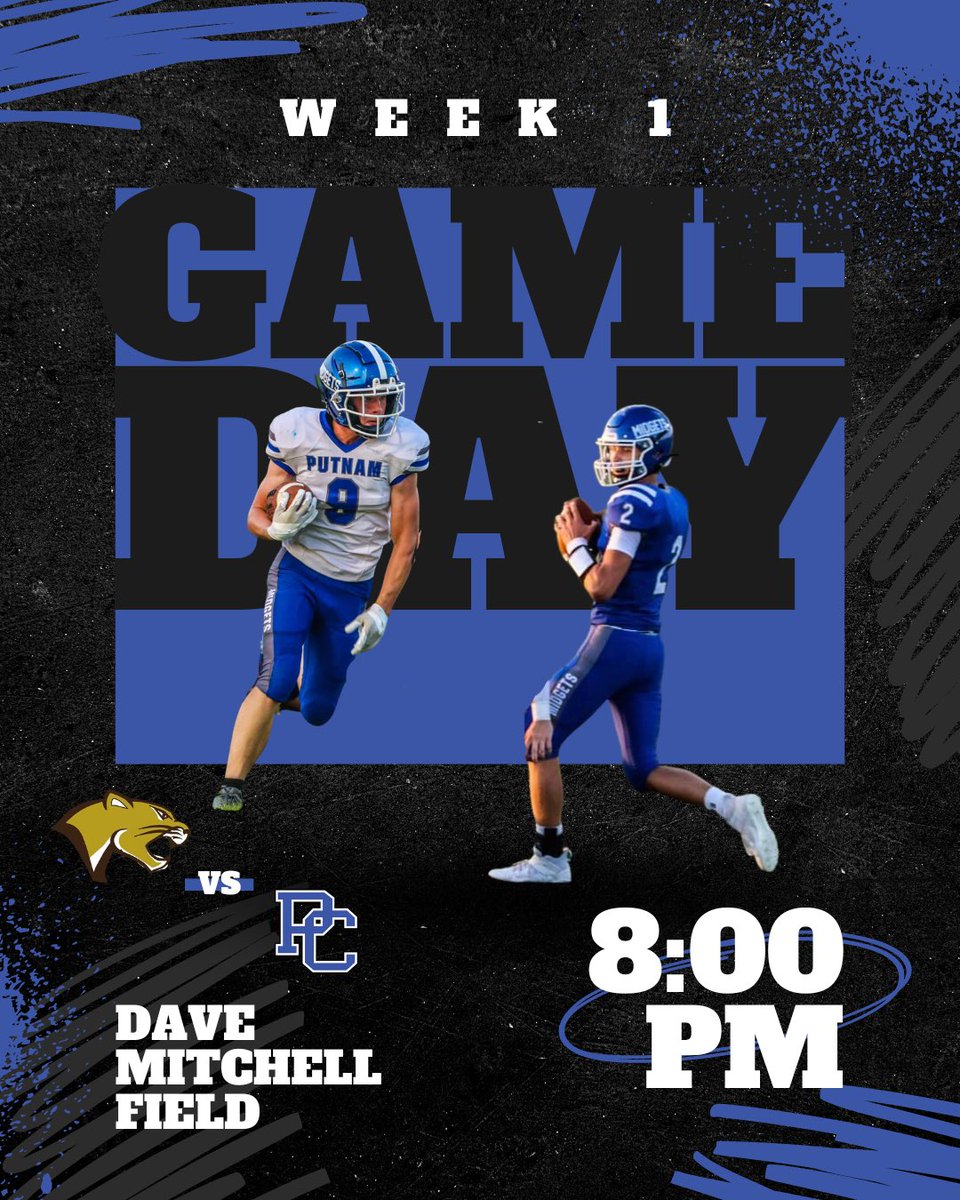 MidgetAthletics's tweet photo. ๐GAME DAY๐
๐ Highland
โฐ 8:00 PM
๐Unionville, MO
๐ก๏ธ 85ยฐโ๏ธ
๐ป KMEM 100.5
๐บ YouTube/Hudl TV
#MidgetPride #PutnamProud https://t.co/MxKDR4lCc1
