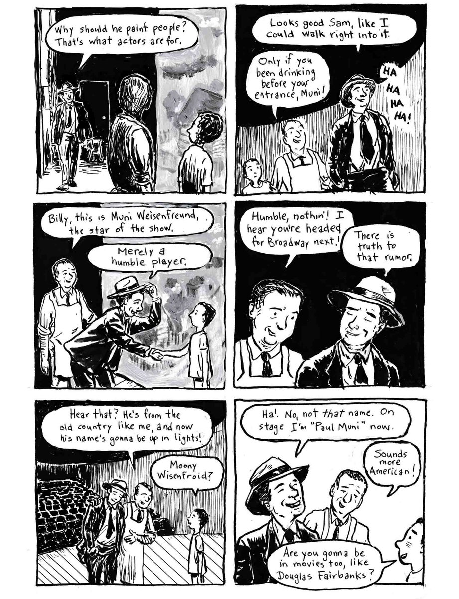 Dan Mazur (@danmazurcomics) on Twitter photo True: Sam Eisner painted sets for Yiddish Theater when his son Will was young. True: the great Muni Weisenfreud was appearing in Yiddish Theater in New York at that time. Is it true that they met? Well, they MIGHT have! "Will Eisner a Graphic Biography" coming from <a href="/NBMPUB/">NBM Graphic Novels</a> 2025 True: Sam Eisner painted sets for Yiddish Theater when his son Will was young. True: the great Muni Weisenfreud was appearing in Yiddish Theater in New York at that time. Is it true that they met? Well, they MIGHT have! "Will Eisner a Graphic Biography" coming from <a href="/NBMPUB/">NBM Graphic Novels</a> 2025