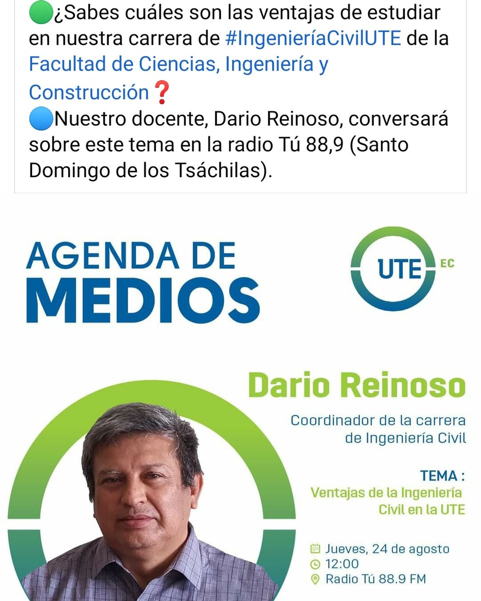 Facultad de Ciencias, Ingeniería y Construcción (@utecivil) on Twitter photo 