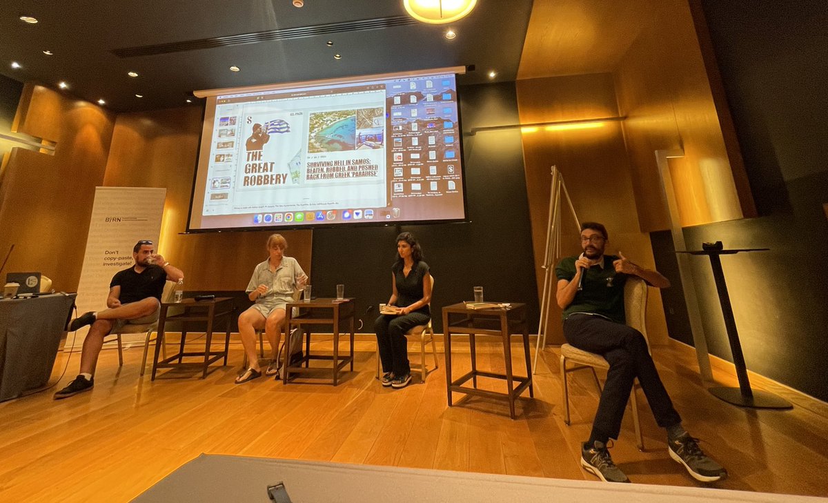 Very insightful week at the <a href="/BIRN_Network/">BIRN</a> investigative journalism summer school in 🇬🇷 Great experience where we learned from <a href="/reveal/">Reveal</a> <a href="/FT/">Financial Times</a> <a href="/amnesty/">Amnesty International</a> @fbdnstories on topics such as cross border journalism, reporting on migration and human rights abuses. Thankful for the experience!