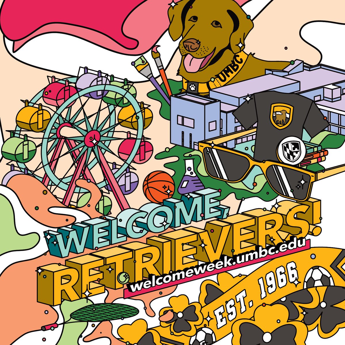 UMBC's tweet photo. It's time!! The next few days are some of our favorites as we welcome our new Retrievers and welcome back our returning students. Share your own memories on social using #UMBCwelcome! https://t.co/R04FkaokrX https://t.co/Bp8POx1vrx