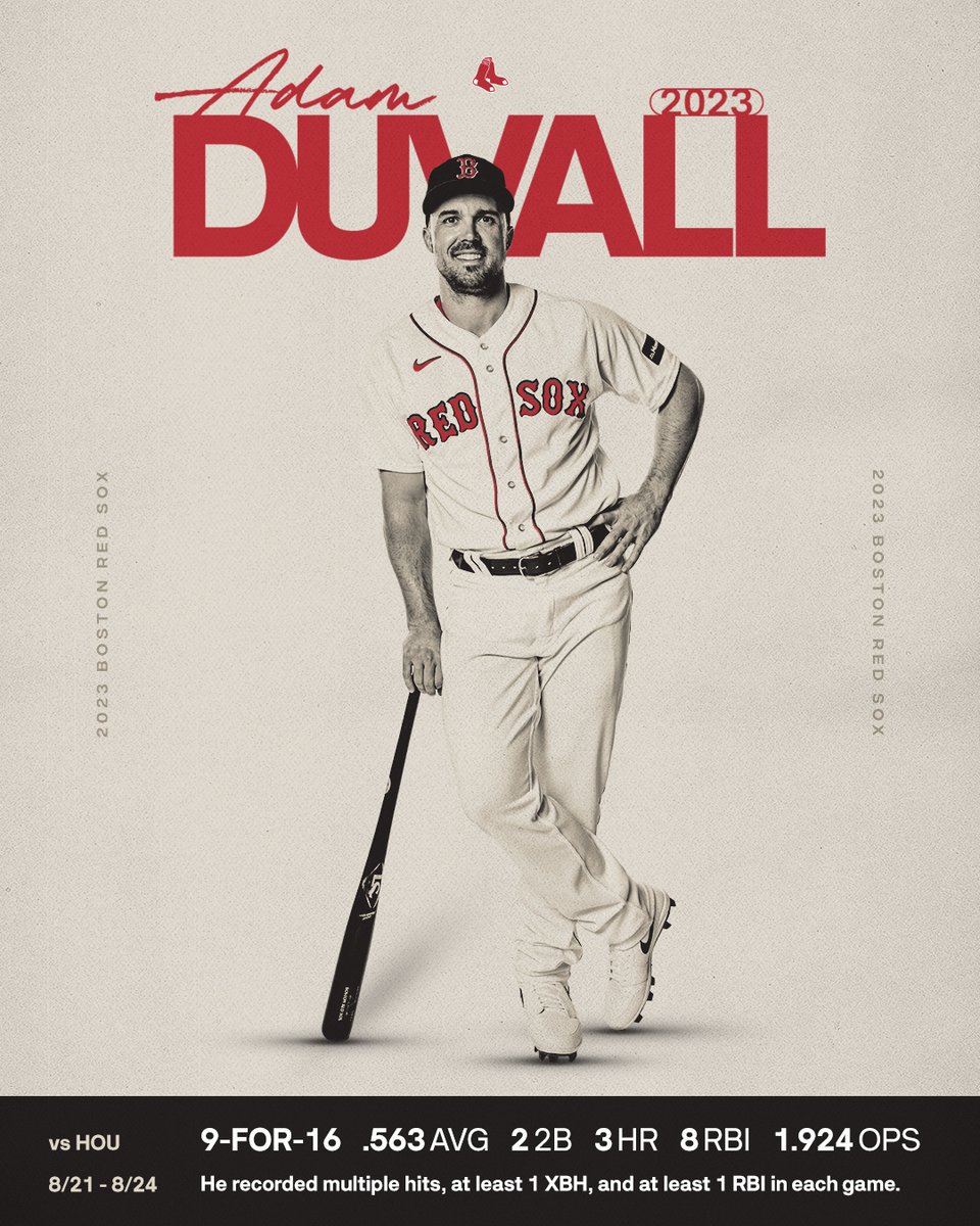 RedSox's tweet photo. It was (Duv)all about Adam in Houston. https://t.co/HmOxW3k3NG
