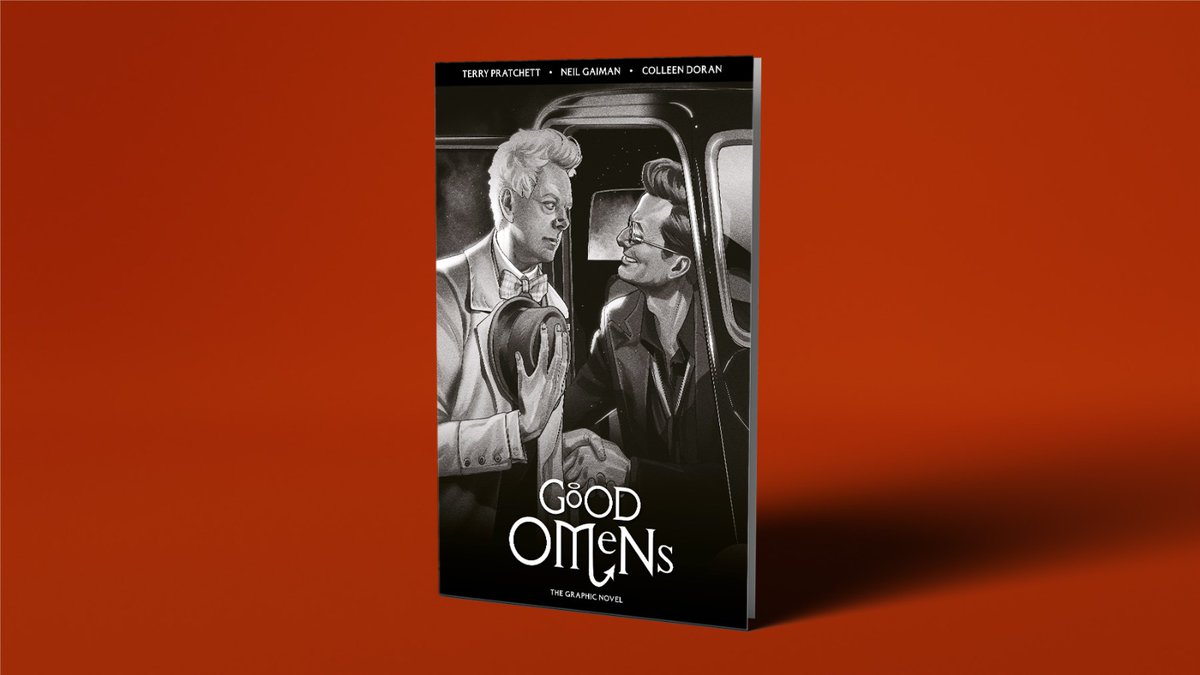 'What about the @RachaelAtWork alt Good Omens cover print?' we see you asking. If you'll forgive the delay, instead of it going live as a mystery image - as a thanks - here it is in all its ineffable glory. Available via @kickstarter. 👉 bit.ly/GoodOmensGN