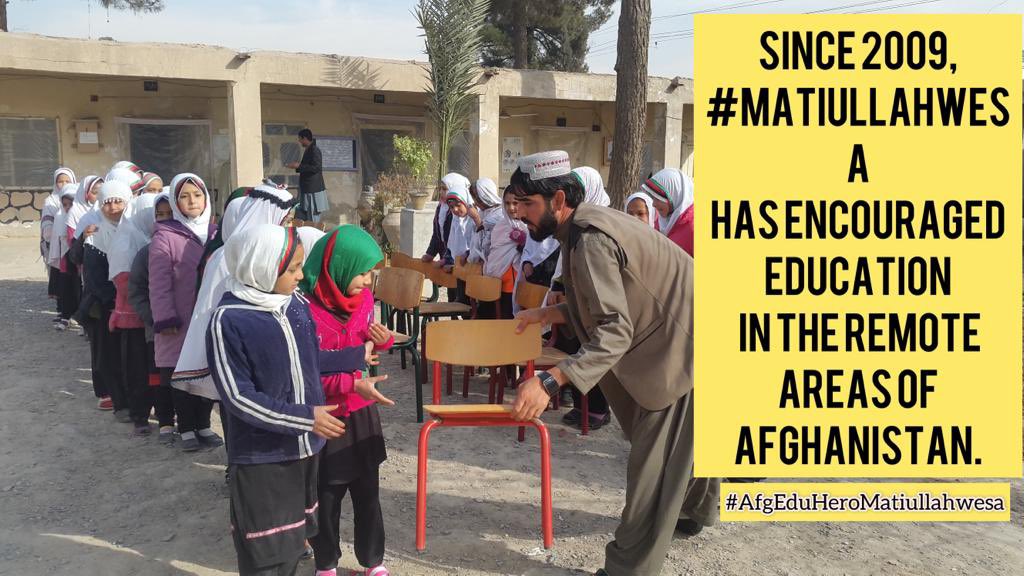Since 2009 @matiullahwesa a has encouraged education in the remote areas of Afghanistan 
#ReleasMatiullahwesa 
#EduHeroMatiullahWesa 
#PenPathGirlsEduCampaign 
#penpathvolunteer