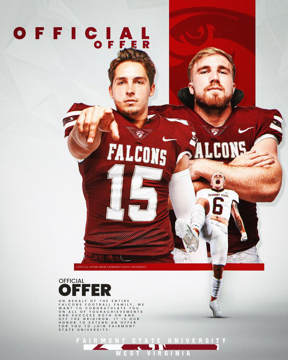 Grateful to have received an official offer from <a href="/FairmontStateFB/">Fairmont State Football</a>‼️