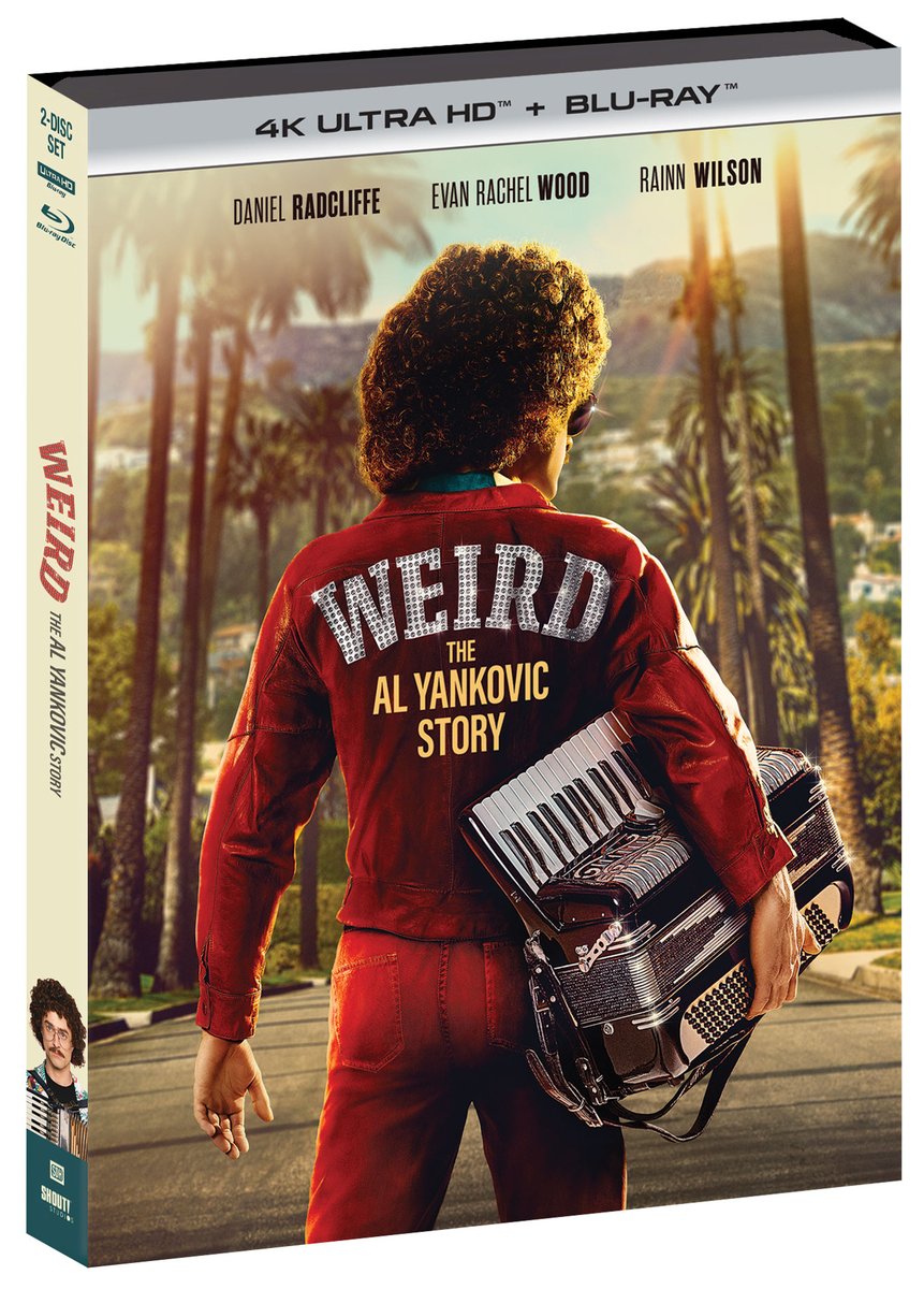 Shout_Studios's tweet photo. The world belongs to the weird so we're releasing WEIRD: THE AL YANKOVIC STORY on 4K, Blu-ray, and DVD December 12! Daniel Radcliffe is “Weird” @alyankovic in the unexaggerated true story about the greatest musician of our time. 

Pre-order: https://t.co/aCr8ociLMA https://t.co/fStjneIsqb