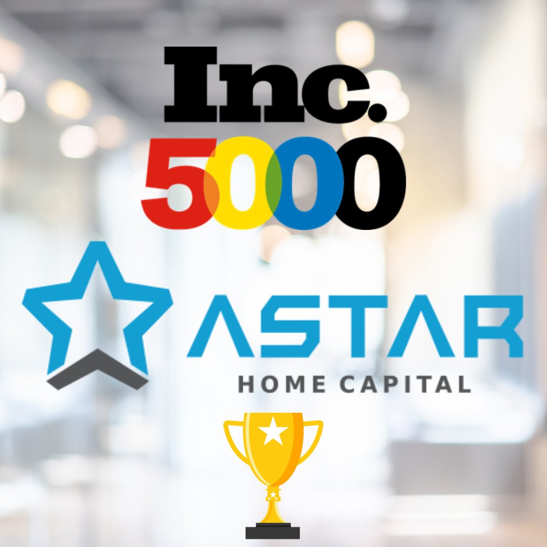 AstarCapital's tweet photo. ASTAR Home Capital is now ranked on the Inc. 5000 list of the fastest-growing companies in the United States. 🏆 Read more: https://t.co/L1RdfI8CdA @inc5000 #mortgage #loanofficer #homebuyer https://t.co/5EyErscF1G