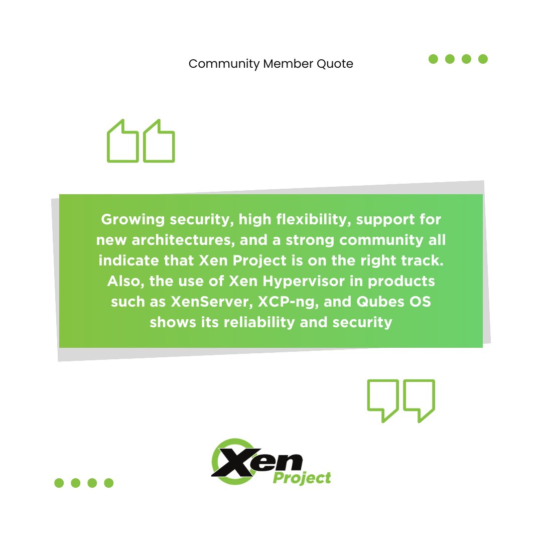 xen_org's tweet image. Community is everything at The Xen Project. 🙌
Hear from one of our members Mohsen Mostafa Jokar on why he loves it!
#opensource #opensourcecommunity #linux #linuxfoundation #virtualization #techcommunity #developercommunity