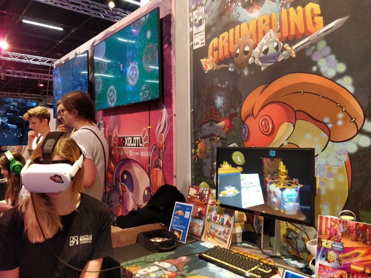 CrumblingVR's tweet photo. #gamescom2023 is in full swing!
If you haven't already come stop by the indie arena booth at hall 10.2 and try out a special Gamescom exclusive demo!
#indiedev #indiegame #followfriday #madwithunity #gamecityhamburg #vrgame #toys #actionfigures https://t.co/FzZdH2UUCH
