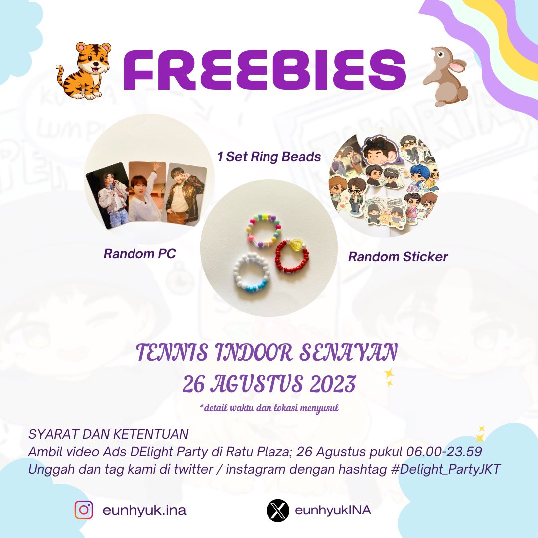 eunhyukINA's tweet photo. ✨ FREEBIES FOR TOMORROW ✨

Go grab yours tomorrow before the concert start. See you ELF 👏💙 https://t.co/FUB9WgDTdy