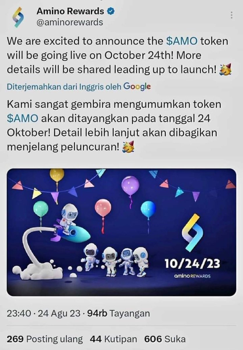 pinetwork8367's tweet photo. Amino Airdrop is listing on October 24, 2023. Join now here 
https://t.co/w6XVxVBbra. 

Referral Code for bonus: Mikebabs10100. 

-Register and get 100 Amino
-Verify Email
-Claim coins daily https://t.co/HUnjY8pf1G