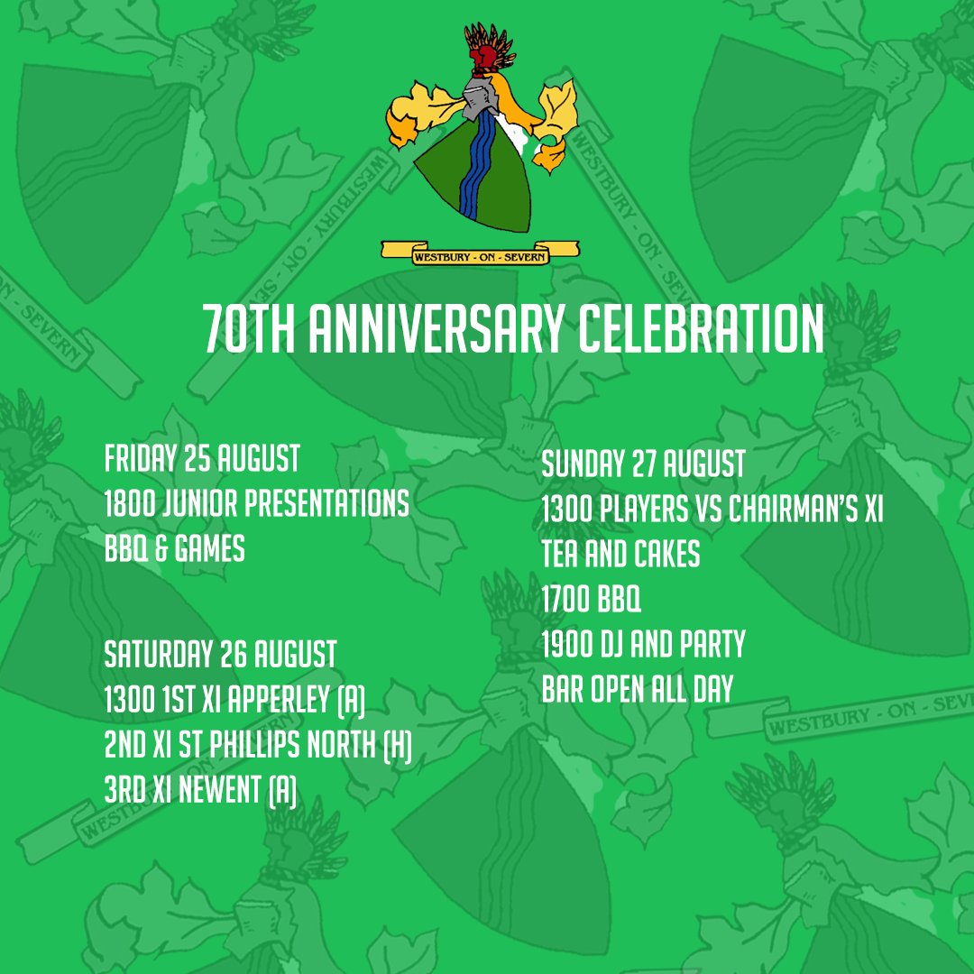 Preparations are under way for our 70th Celebrations this weekend!

Hope to see you all there!