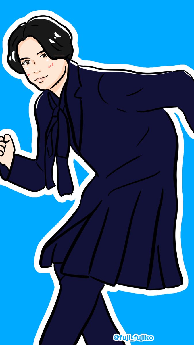 「#MステJK制服スタイル(制服の下にジャージ)の #松村北斗 さん 」|ふじこのイラスト