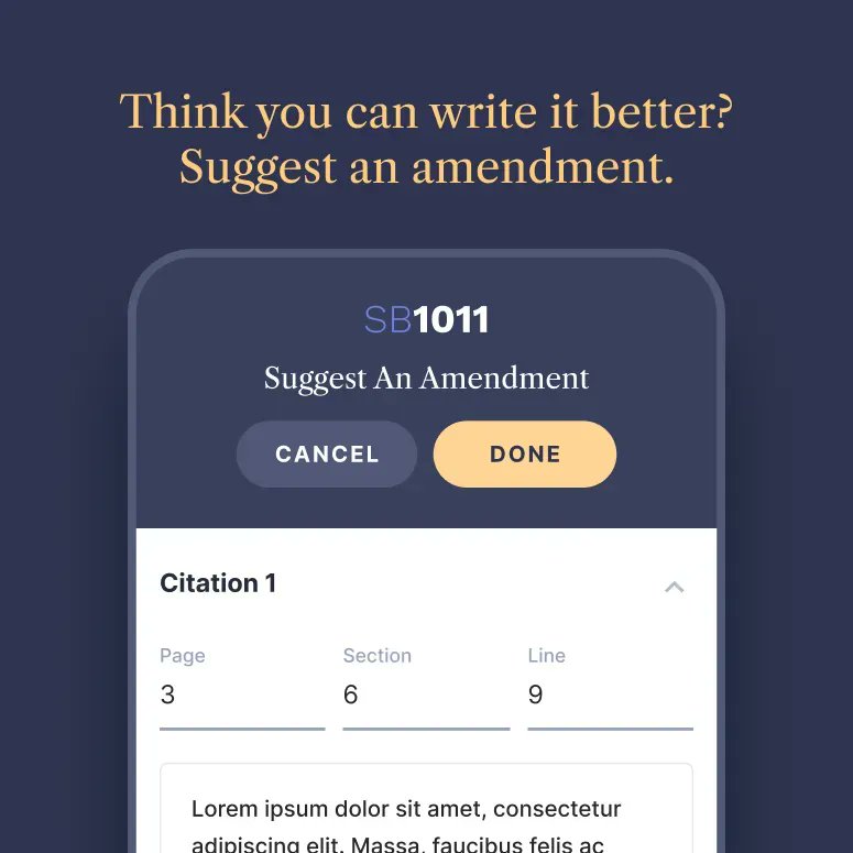 Think you can write it better? Suggest an amendment.

Download Dome IQ today at domeiq.com

#DomeIQ #DemocratizePublicPolicy #MichiganPolicy #SuggestAnAmendment