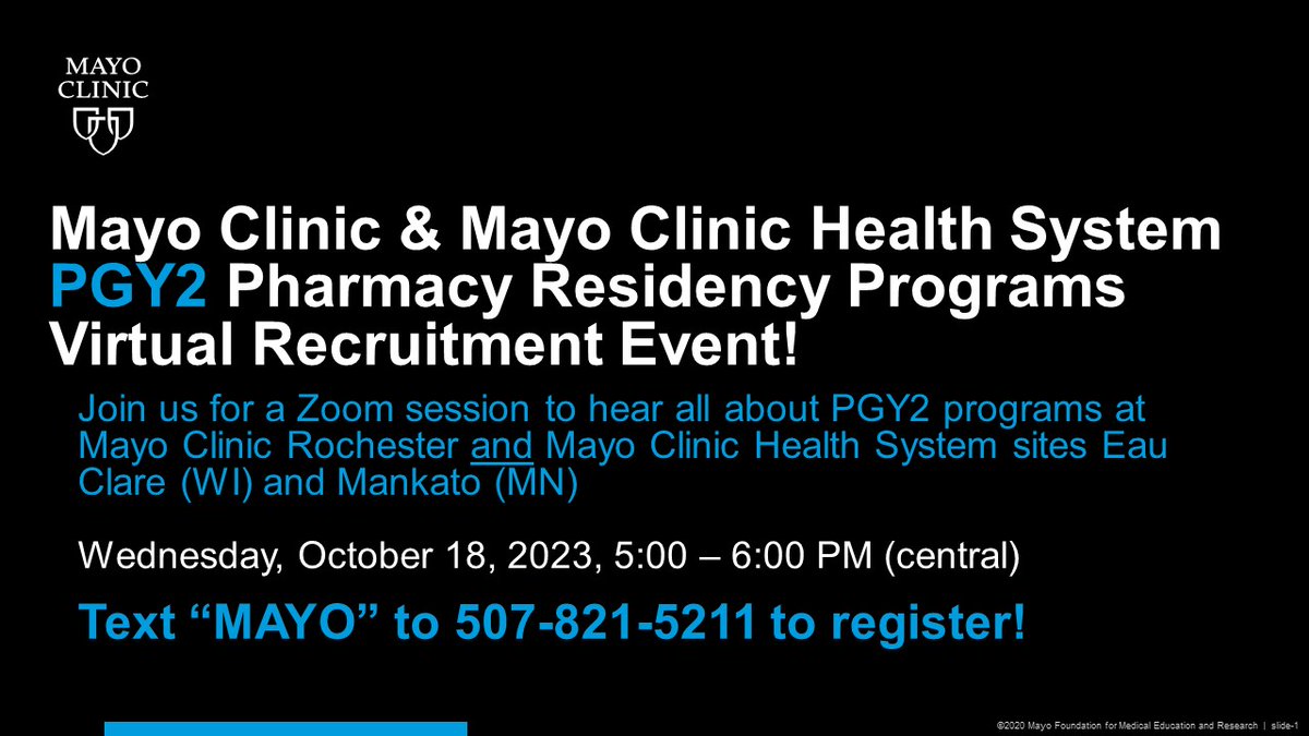 Come learn about all the PGY2 Specialty Residency Programs available across our Mayo Clinic Midwest sites. Explore the many opportunities we have available. mayocl.in/3YSy44n