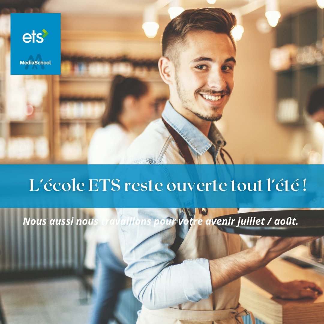 🌞☀️ L'école ETS reste ouverte pendant les vacances d'été de 9h00 à 18h00 – 63 rue Ampère PARIS 17 !

Alors, si tu n'as toujours pas trouvé ton école pour la rentrée, il n'est pas trop tard !

Ne manque pas cette opportunité ! 🎓📞

#VacancesDété #Rentrée2023 #Formation #ÉcoleETS