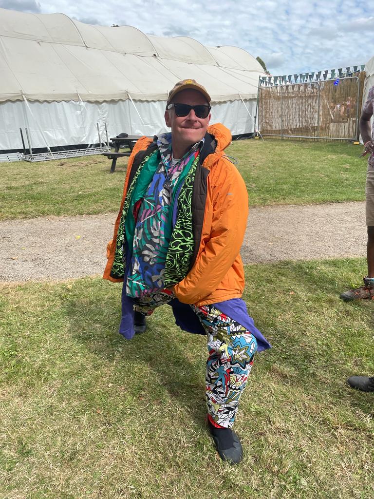Ready? 
How many outfits can one man wear? 
At least he's not..... 
#GB50 <a href="/greenbelt/">Greenbelt Festival</a>