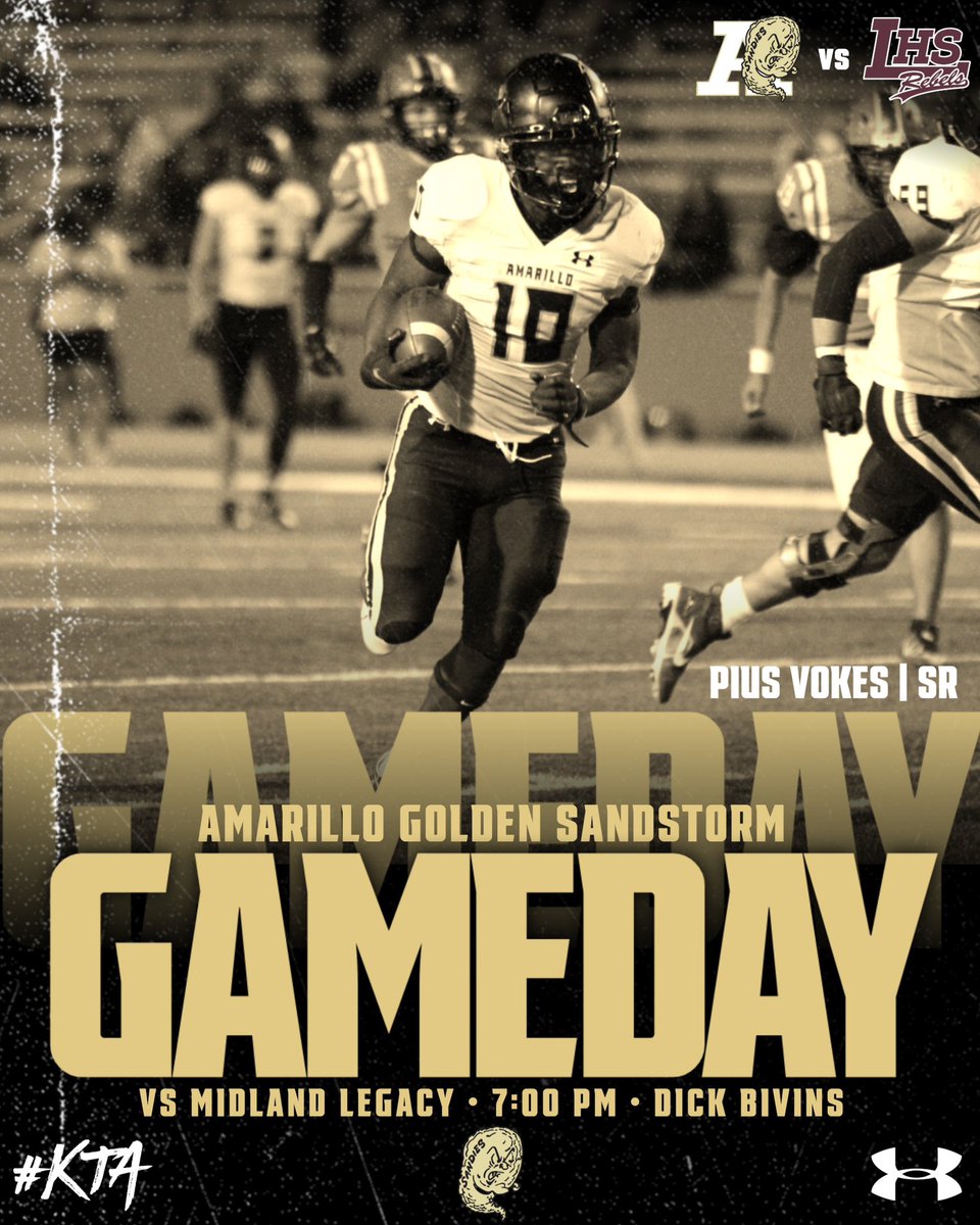 sandiefootball's tweet photo. IT’S GAMEDAY‼️
🆚: Midland Legacy Rebels
🕢: 7:00 PM
🏟: Dick Bivins Stadium
📍: Amarillo, Texas
📺: https://t.co/hrtXZU3ZtK
#KTA | #BeatLegacy https://t.co/OlvmxCX7Sb
