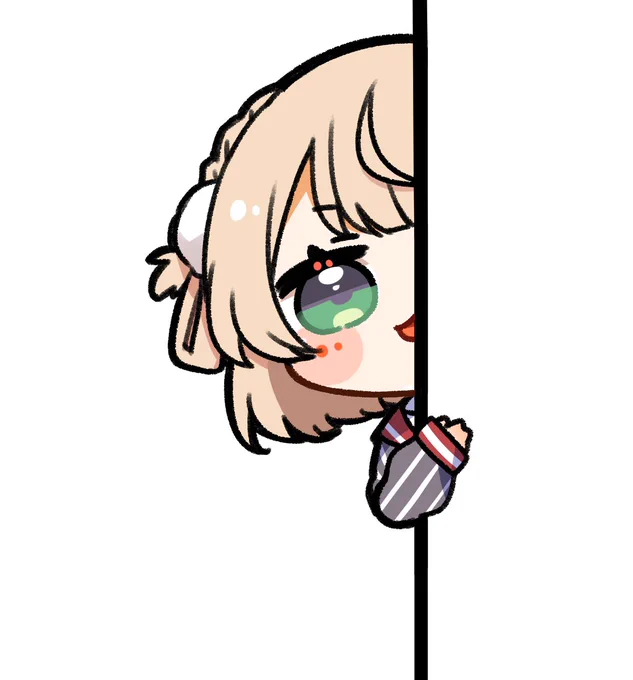 こっちを見ているういママ#どろういんぐ 