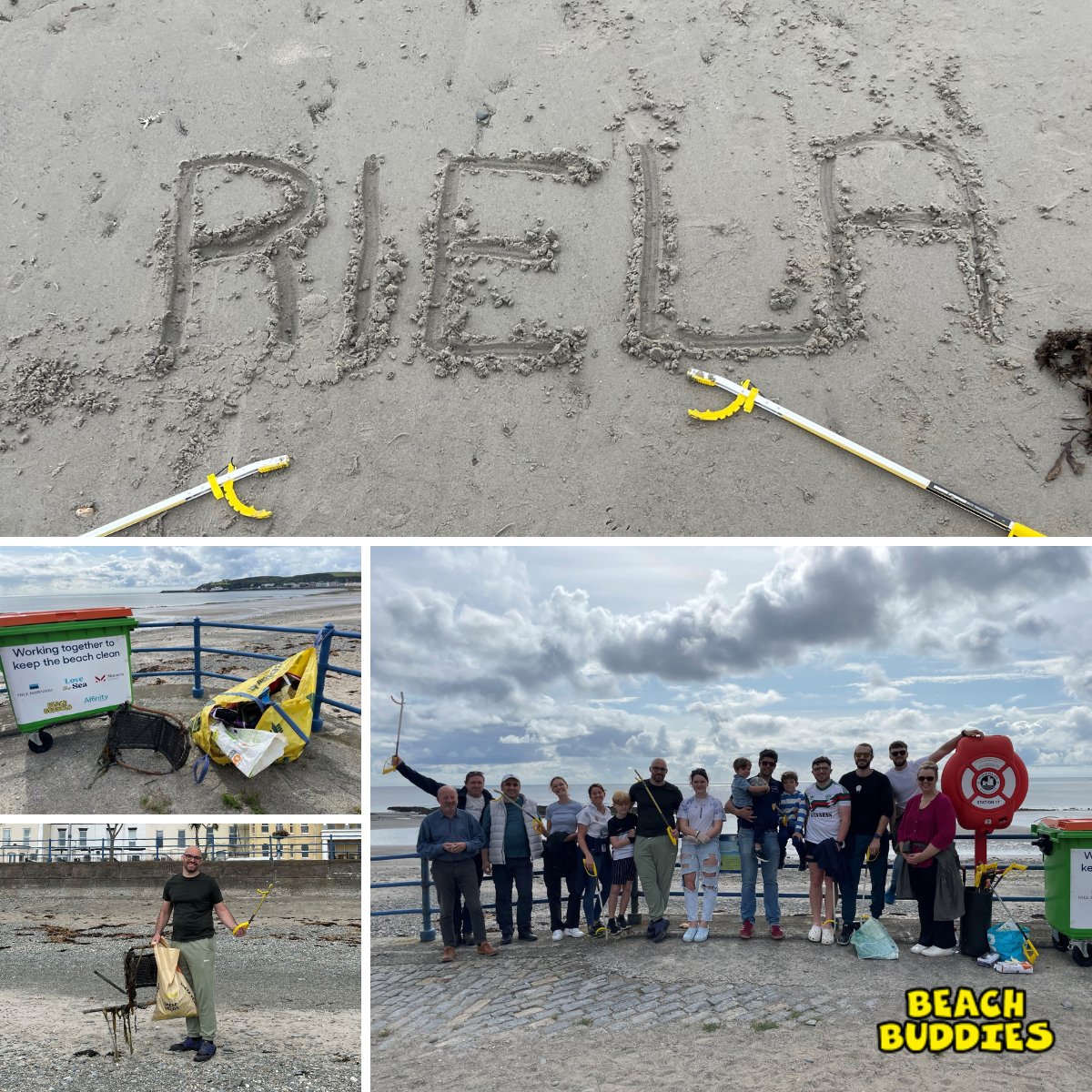 Huge thank you to the Beach Buddies team for helping us coordinate a brilliant #BeachClean this morning! What a beautiful morning on the Isle of Man, followed by a tasty pizza lunch at the office. Well done #TeamRiela!