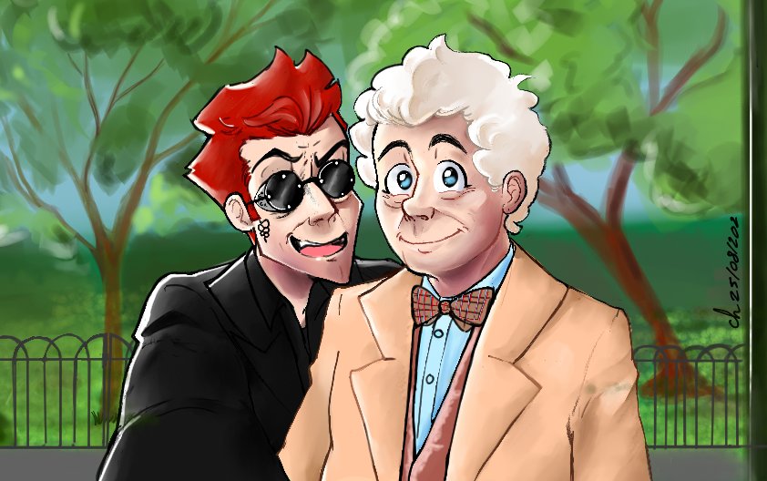 snakehoossafe's tweet photo. Selfi time ! 

#goodomens #GoodOmens2 https://t.co/DEUBSP5ji8