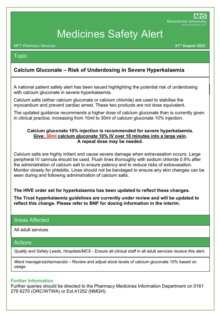Good to know that my practice can stay the same. 

One of my favourites on ALS special circs stations is appending the phrase “… will do f*** all.” to the often recited “10 ml of 10% calcium gluconate…”
