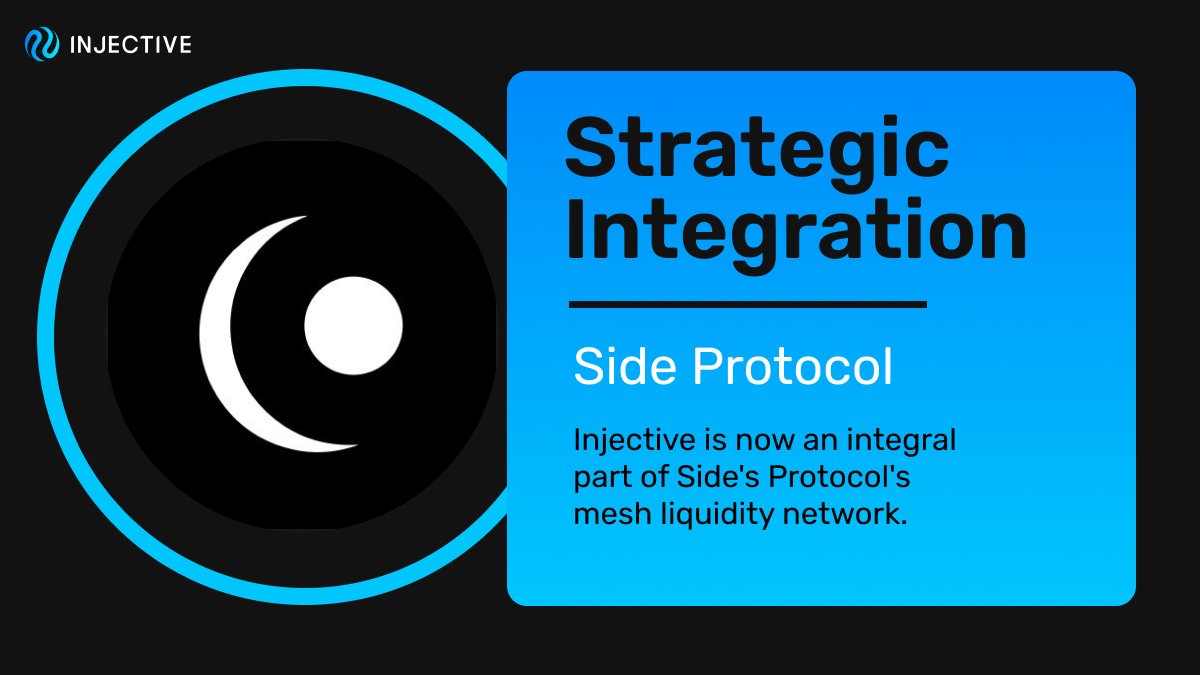 CryptoPorsh's tweet image. Cross-chain AMM @SideProtocol has announced a strategic integration with Injective

@Injective_ is now an integral part of the Side’s Protocol liquidity network.

#SideProtocol #Injective