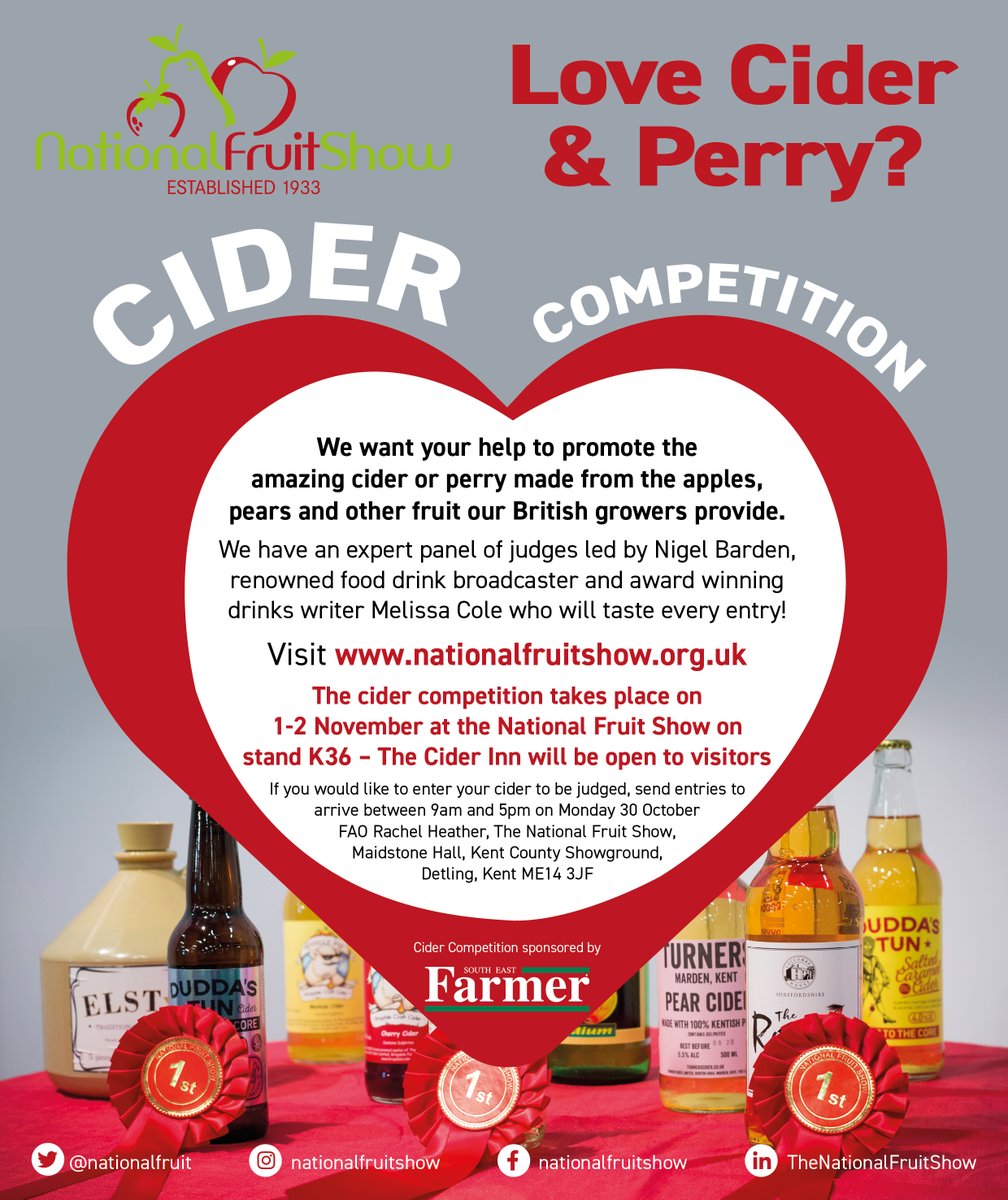Nationalfruit's tweet image. Calling all British Cider and Perry makers - we want your entries! #cider #British #cidermaker #Competition #perry