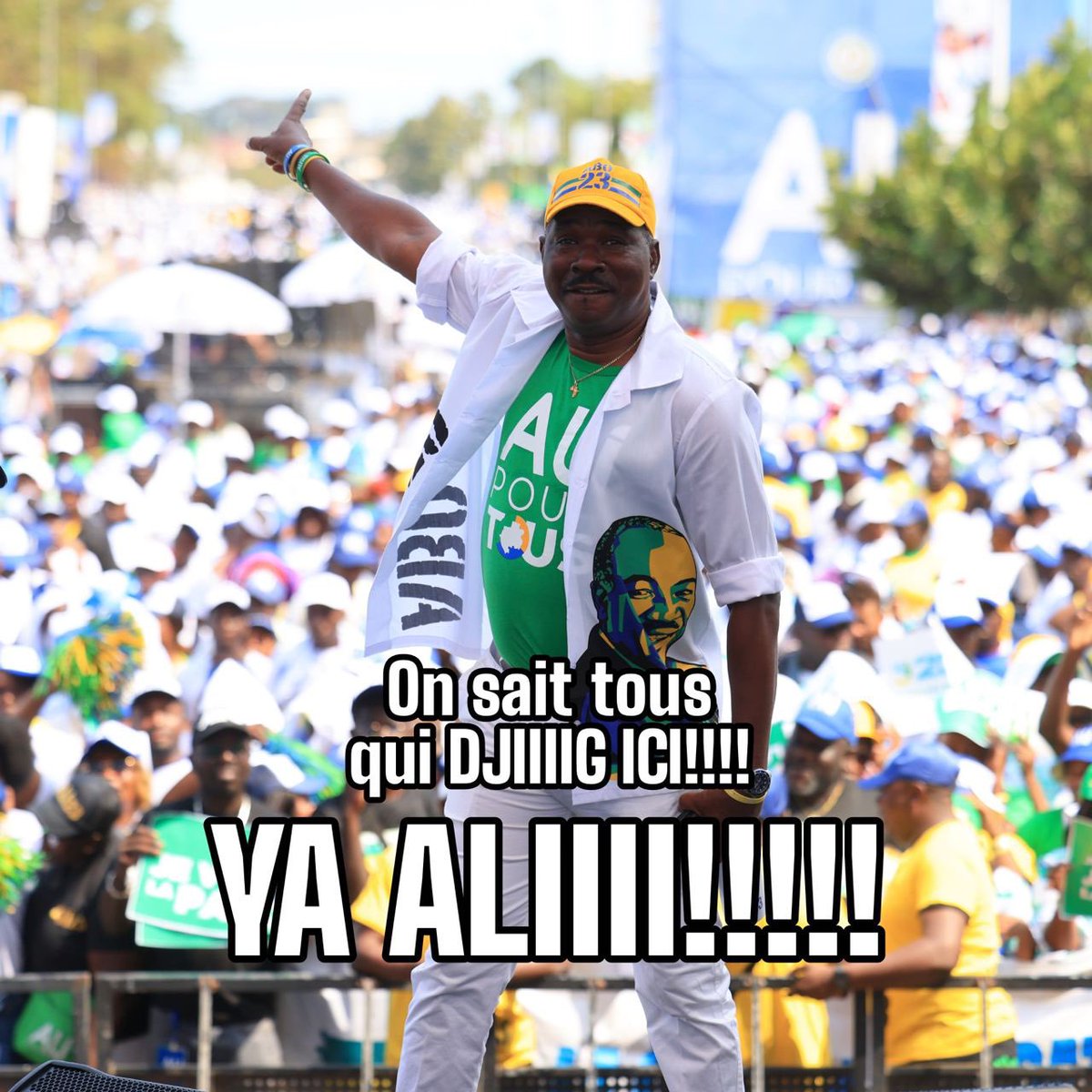 Les opposants ont assisté au rassemblement du <a href="/pdg2R/">Parti Démocratique Gabonais (PDG)</a> à Bessieux et ont dû se frotter les yeux pour vérifier si c'était un meeting politique ou un cours sur la force d'attraction.
#MaVoixCompte241 #victoireparKo241