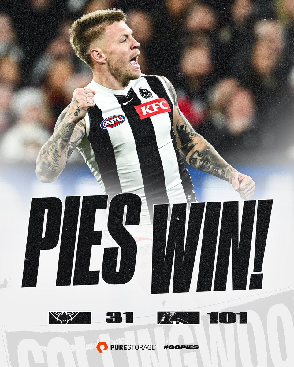CollingwoodFC's tweet photo. Finishing the Home and Away season in style 🤩

See you in two weeks! https://t.co/O69pxnUlcW