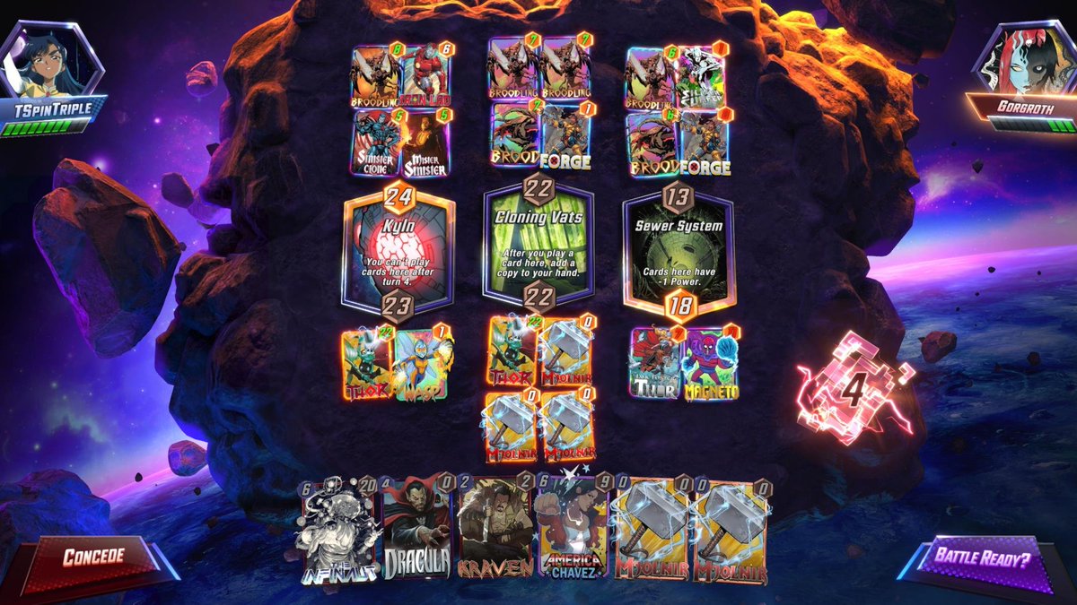 So Patriot Surfer is excellent, but can it beat big frog?

I'm continuing my campaign of self-gaslighting that JaneJaw is top tier so I can justify getting the Ultimate Jane variant eventually. I did end up winning this gold conquest!

<a href="/MARVELSNAP/">MARVEL SNAP</a> <a href="/MarvelSnapZone/">DotGG</a> <a href="/snapjudgecast/">Snap Judgments</a>