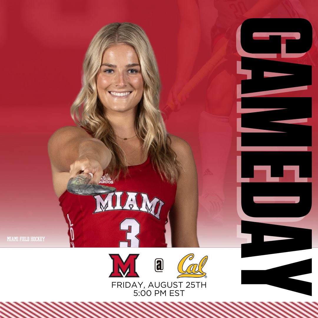 GAMEDAY has finally arrived!!!

🔴 Miami RedHawks @ Cal
🕔 5:00 PM EST
📍Berkeley, CA
🎥 pac-12.com/live/universit…
📊 stats.statbroadcast.com/mobile/?id=480…
🎟️ Free

#RiseUpRedHawks | #MiamiFieldHockey