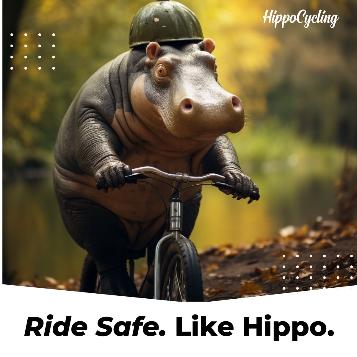 HippooCycling's tweet photo. W tej kampanii @wojpodlaskie promującej bezpieczną jazdę na rowerze - „W Podlaskiem jeżdżę z kaskiem”, czegoś nam brakowało. Kampanie jest świetna i choć klucz doboru zwierzaków jest dla nas zrozumiały, to uważamy, że jednak brakowało w niej hipopotama 😉 Teraz jest ok 👌#cycling https://t.co/I5a5UoymFL