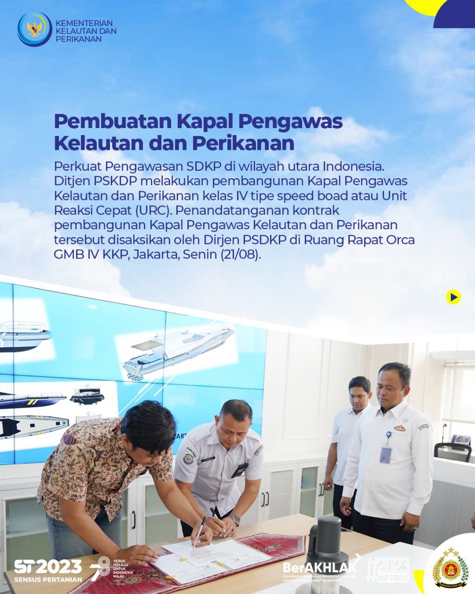 ditjenpsdkp's tweet photo. Salah satu informasi minggu ini mengenai pembuatan Kapal Pengawas Kelautan dan Perikanan nih Sahabat Bahari

#PSDKPSahabatNelayan

@kkpgoid
@adin_psdkp 

#KKPThrive
#EkonomiBiru 
#PSDKPHebat
#SaktiWahyuTrenggono
#PSDKPbentengKKP https://t.co/U0tFiY38em