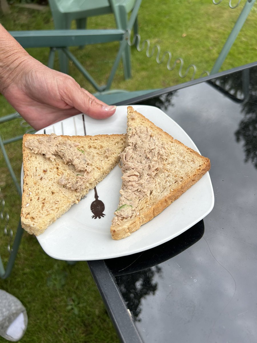 ColePrado's tweet photo. So this is the amount of tuna in my partners sandwich from @GreggsOfficial Amesbury. Shall not be going there again. https://t.co/lX9sDywjcE