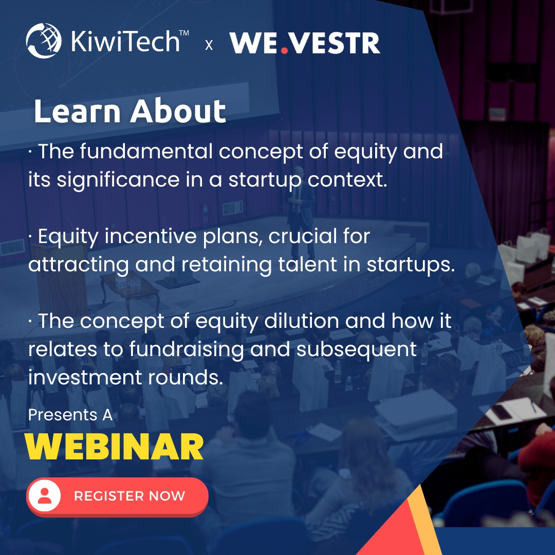 Are you eager to navigate the complexities of equity management? Look no further. KiwiTech and WEVESTR are geared up to provide you with a simple, yet comprehensive guide to effective equity management.

Where:  lnkd.in/dKJ_T6G4

#webinar #equitymanagement #founders