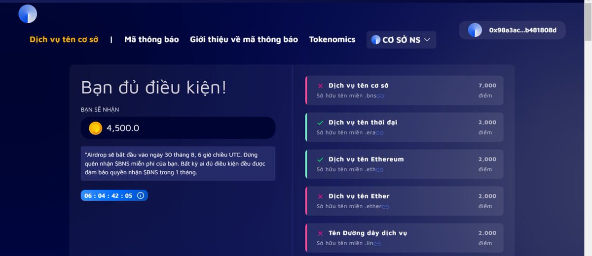 anhtuccrypto's tweet photo. 🟢 Airdrop xịn nha ae, làm luôn nha, dành cho ae có tương tác sở hữu với các loại tên miền bao gồm - Kèo này đa số ae sẽ đủ điều kiện nha
Link 👇
https://t.co/GPCVFbvRvV
claim vào ngày 30 tháng 8
#Airdrop #Orich #Stock #nonfarm #fed #BNB 📷 #Blackswan #Bitcoi https://t.co/ToR2Qgnpcv