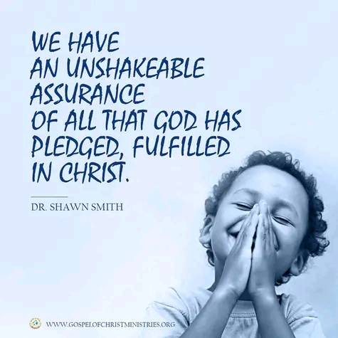 gospelchristmin's tweet photo. "We have an unshakable assurance of all that God pledged, fulfilled in Christ"
#Assurance 
Dr. Shawn Smith https://t.co/jwr36F94AX