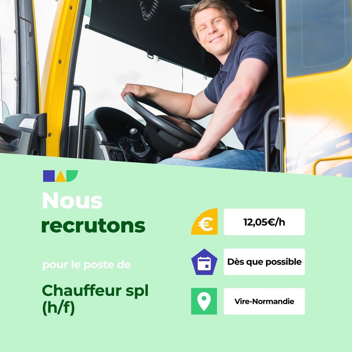 🛎️ Nouvelle offre d'emploi : Chauffeur spl (h/f) 🌎 Vire-Normandie (14500) 📅 Démarrage dans les 7 prochains jours 👉 Plus d'infos : jobs.iziwork.com/fr/offre-emplo… #recrutement #intérim #emploi #OffreEmploi #job #iziwork