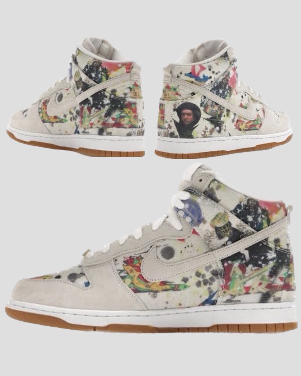 DropsByJay's tweet photo. Supreme/Nike Dunk SB Low &amp; High “Rammellzee”
The time has finally come where we will see this classic set drop in store and online next Thursday, August 31st for US/EU and September 2nd for Japan/South Korea. 

Stay tuned for more Week 2 details set to come soon. https://t.co/8Kwt6FiaR5