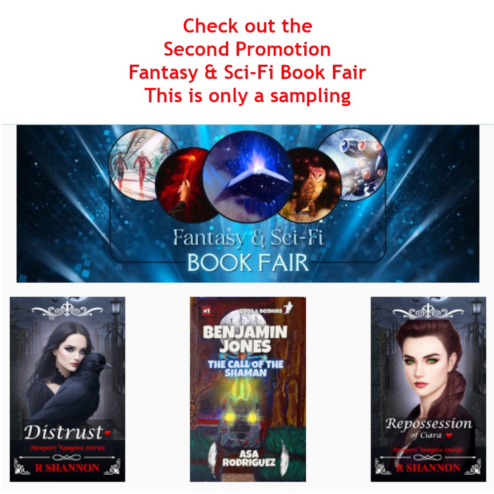 RShannonAuthor's tweet image. Fantasy &amp;amp; Sci-Fi Book Fair
Check out the Sales, Deals &amp;amp; Steals
This post is only a sampling!
books.bookfunnel.com/fantasyscifiau…
#fantasybookstagram, #vampirebooks, #vampirebookseries