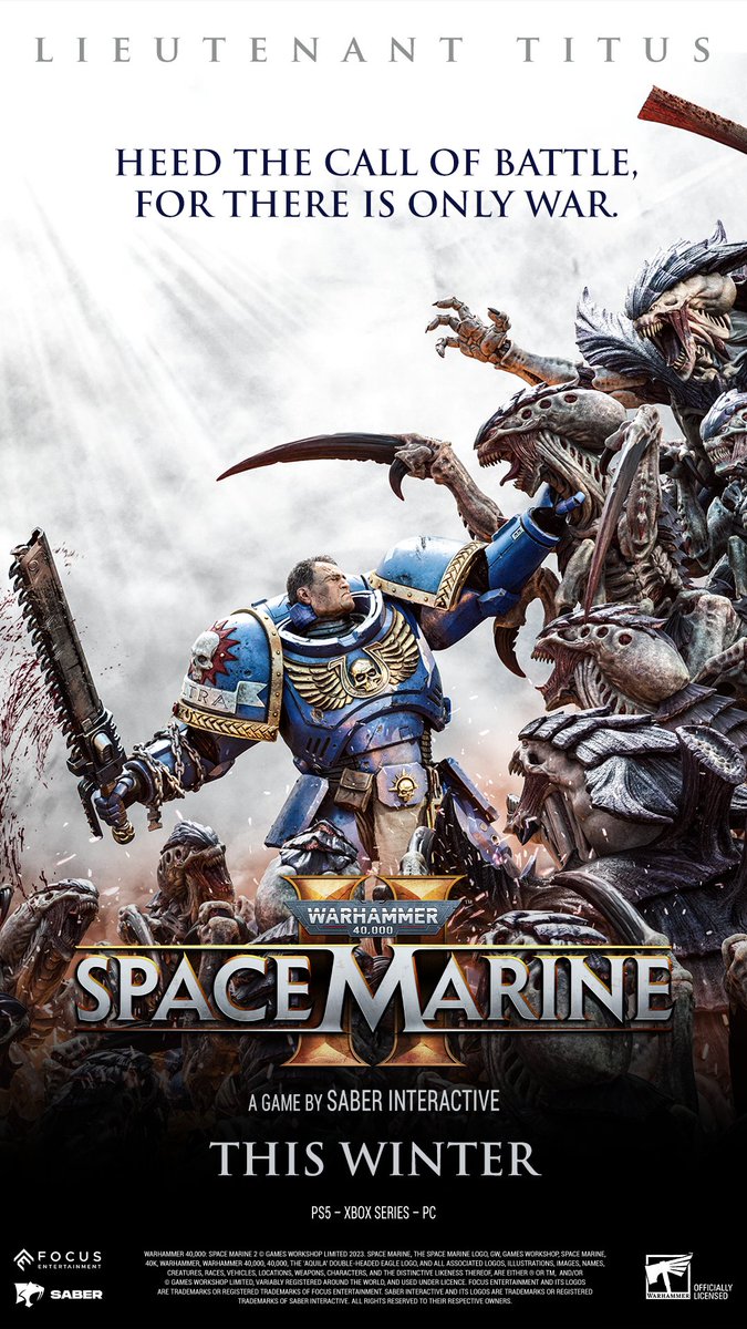 If you still haven't watched #SpaceMarine2's extended gameplay trailer, join us at booth 10.1 at #gamescom2023 💥🎬