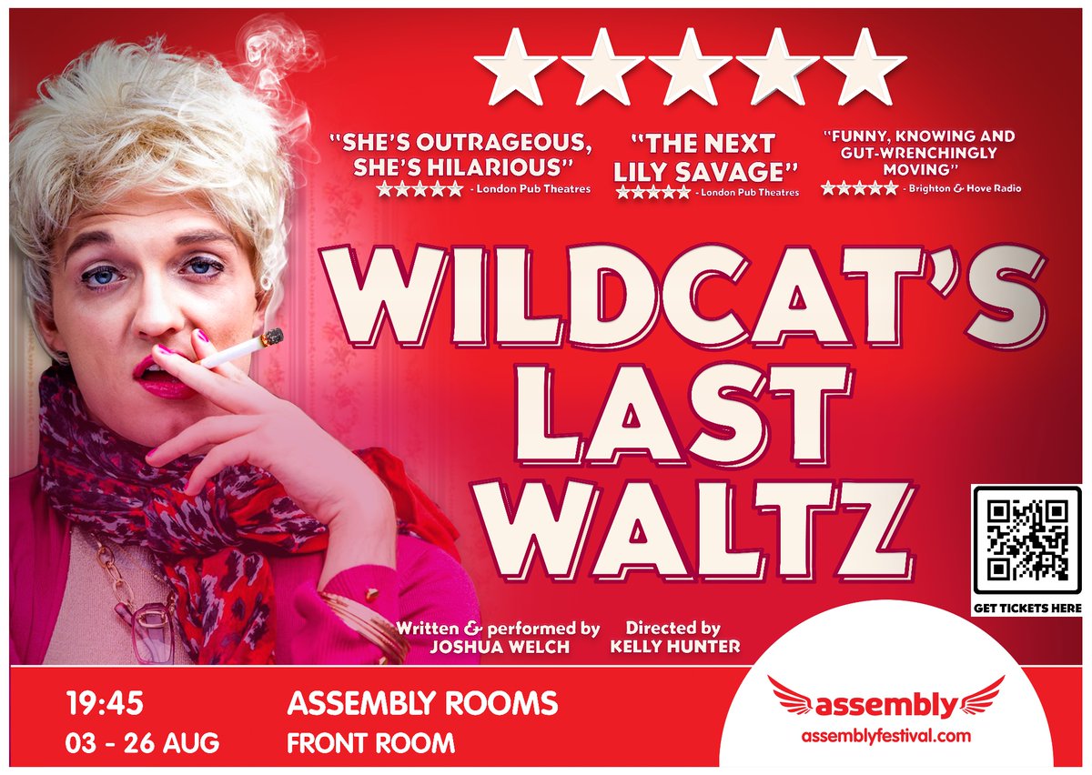 Last 2 chances dto catch us <a href="/edfringe/">Edinburgh Festival Fringe</a> . It’s been a blast, don’t miss us. 7:45pm. <a href="/AssemblyFest/">Assembly Festival</a> - Front Room. CODE:WILDYORK (50%off) 
<a href="/EdFringeLGBTQ/">EdFringeLGBTQ</a> <a href="/ElaineC_reviews/">Elaine Chapman</a> <a href="/broadwaybaby/">Broadway Baby</a> <a href="/Joshua_M_Welch/">Joshua  Welch</a> <a href="/WeareSOPR/">SO PR Edinburgh</a> @KKellyhunter <a href="/soandsoartsclub/">soandsoartsclub</a>  <a href="/sohovoices/">Soho Voices</a>  #FillYerBoots