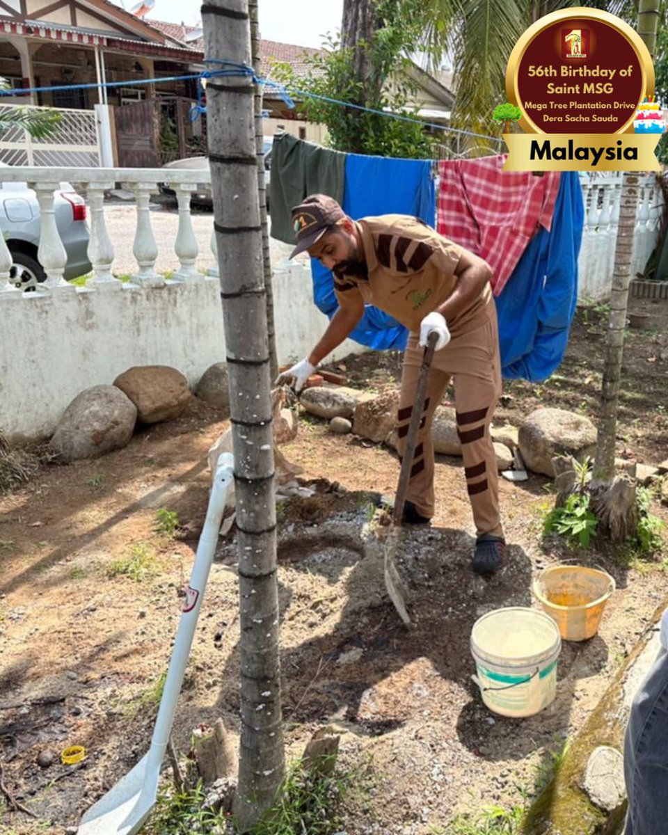 DSSNewsUpdates's tweet image. Why just light up the room, when you can light✨up the world? Celebrating Saint Dr. Gurmeet Ram Rahim Singh Ji Insan's 56th, Dera Sacha Sauda  volunteers Malaysia planted trees🌳for brighter future. #56thBirthday #SaintDrMSG #TreePlantation