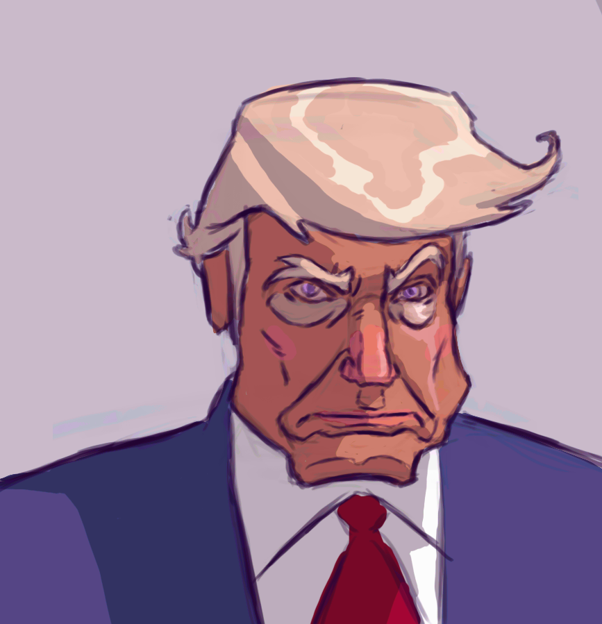 Trump's Mugshot using Stephen Silver's tips on caricature LOL - If I'm gonna shitpost may as well learn something new 😂