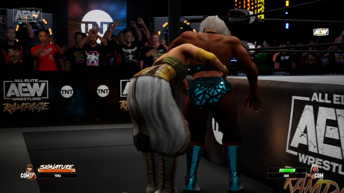 Evildeadfan102's tweet image. Here's AEW Rampage 1
(Match 3 - Yuka Sakazaki defeated Jade Cargill) #AEW #aewfightforever #YukaSakazaki #JadeCargill