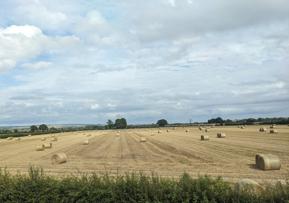 Farmers have been hay baling in the fields, across the Vale of Pickering.