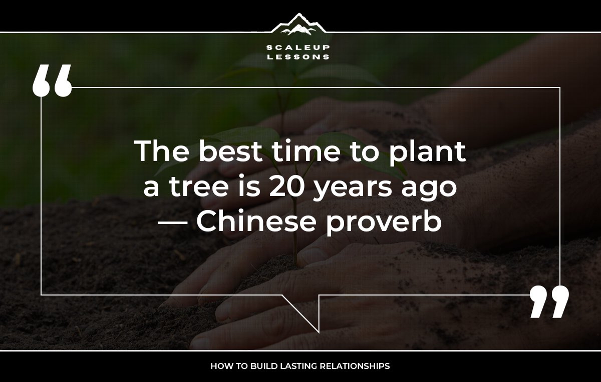 “The best time to plant a tree is 20 years ago” - Chinese Proverb 🌳 

How to build lasting relationships 💙 

medium.com/scaleuplessons…

#relationships #businessrelationships #connections #networking #networkingtips #salestips #connections #workconnections #sales #startuptips