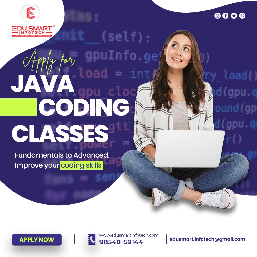 EDUSMARTIN54675's tweet image. 𝐓𝐫𝐚𝐧𝐬𝐟𝐨𝐫𝐦 𝐘𝐨𝐮𝐫 𝐏𝐫𝐨𝐠𝐫𝐚𝐦𝐦𝐢𝐧𝐠 𝐉𝐨𝐮𝐫𝐧𝐞𝐲 𝐰𝐢𝐭𝐡 𝐉𝐚𝐯𝐚 𝐂𝐨𝐝𝐢𝐧𝐠 𝐂𝐥𝐚𝐬𝐬𝐞𝐬 | 𝐄𝐝𝐮𝐬𝐦𝐚𝐫𝐭
9854059144
edusmartinfotech.com
#Edusmart #coding #webcoding #HTML #techskills #programming #HTML #codingforcareer #webdevelopment #javacoding