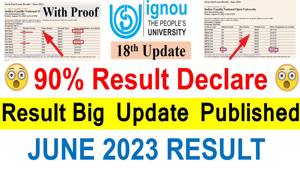 😲 90% Result Declare | June 2023 Exam Result Big Update Published ,Grade Card Updated....

youtu.be/ZG7agDW142Q (Video Link )